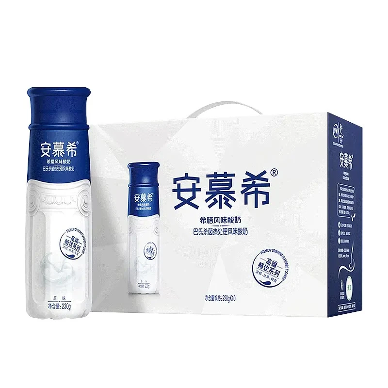 (新日期)伊利安慕希高端畅饮原味酸奶希腊风味 10瓶*230g