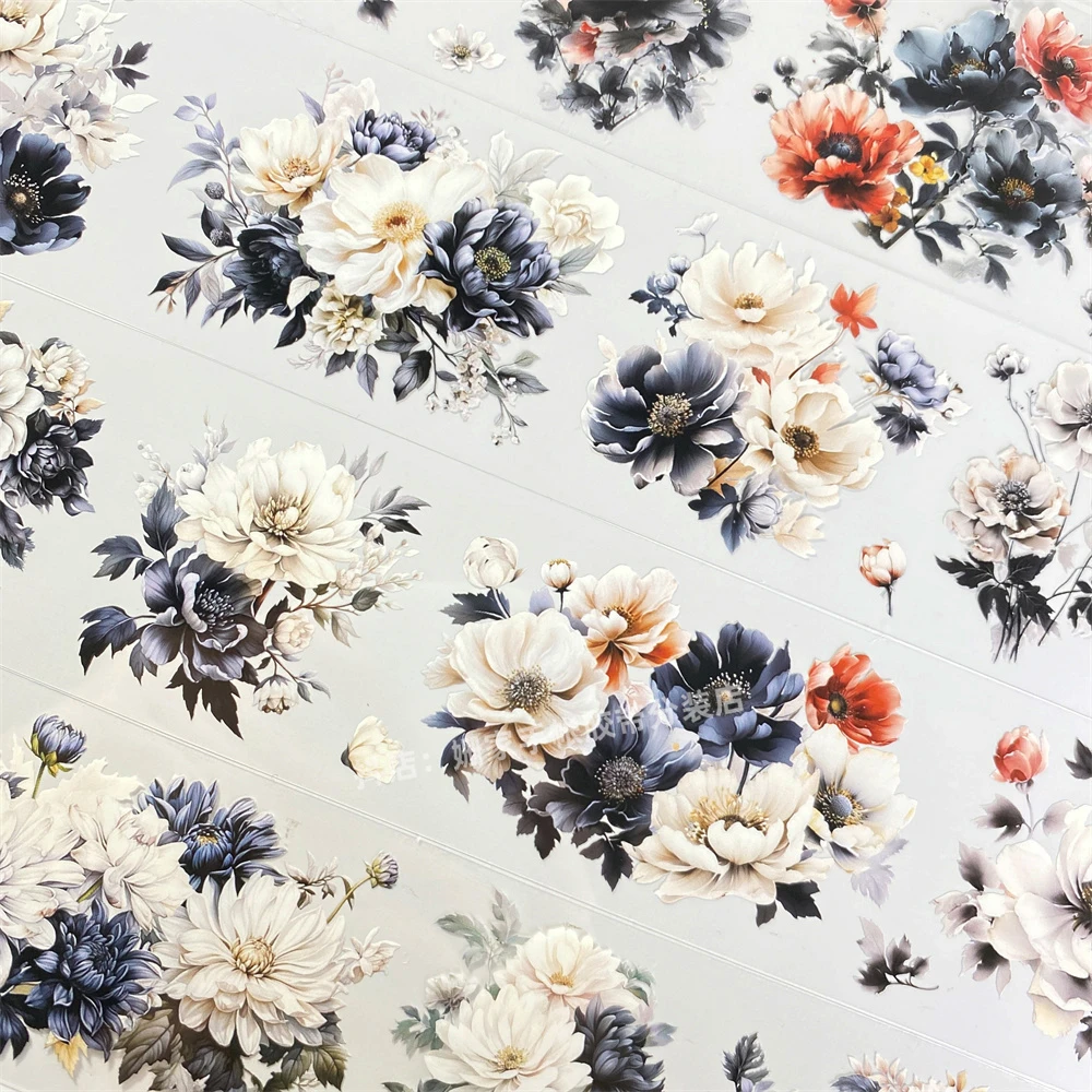 283手帐分装胶带长歌之行五宝黑白红古风PET素材账手机壳diy贴纸