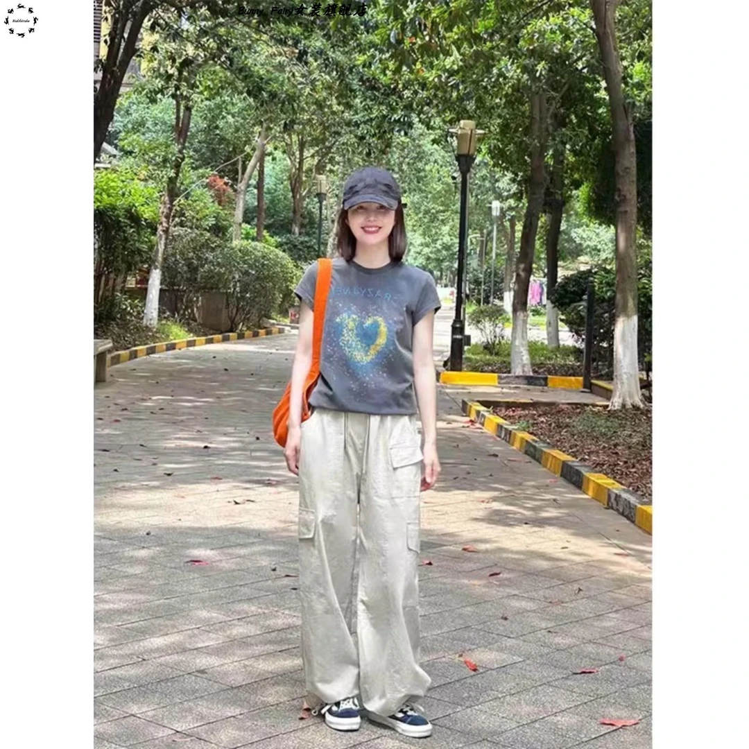 2025新款灰色欧货小衫爆款chic上衣独特超好看衣服短袖t恤女夏季