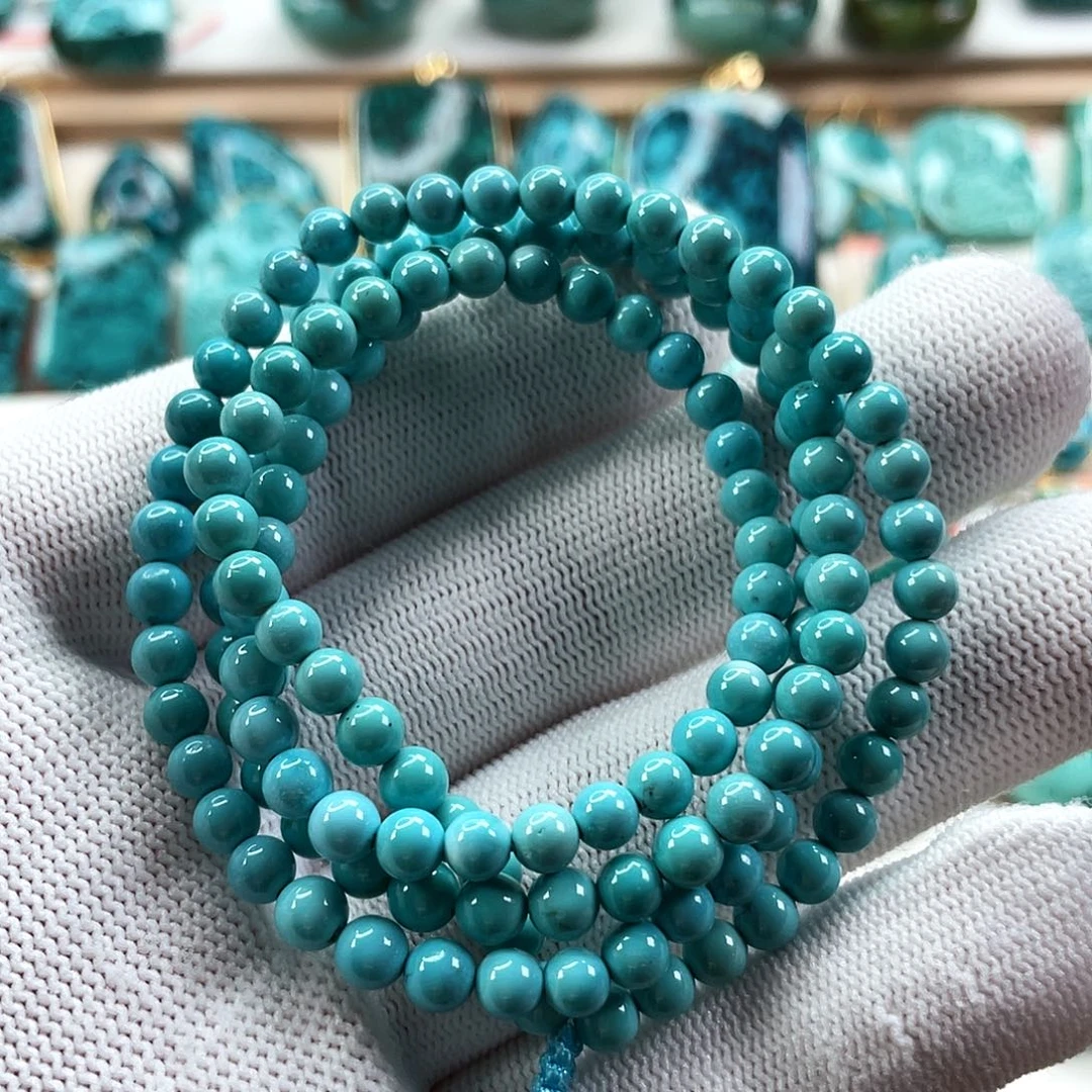 绿松石未镶嵌车挂尺寸4.6