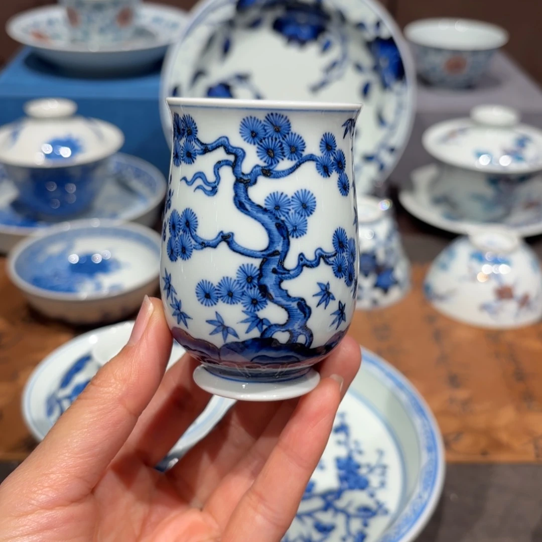 瓷片手工手绘陶瓷茶具