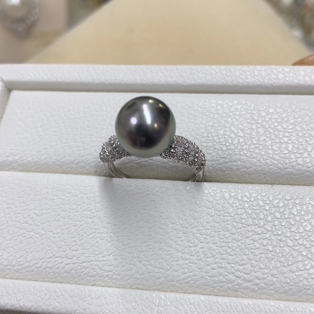 银S925镶嵌戒圈海水珍珠，链接12