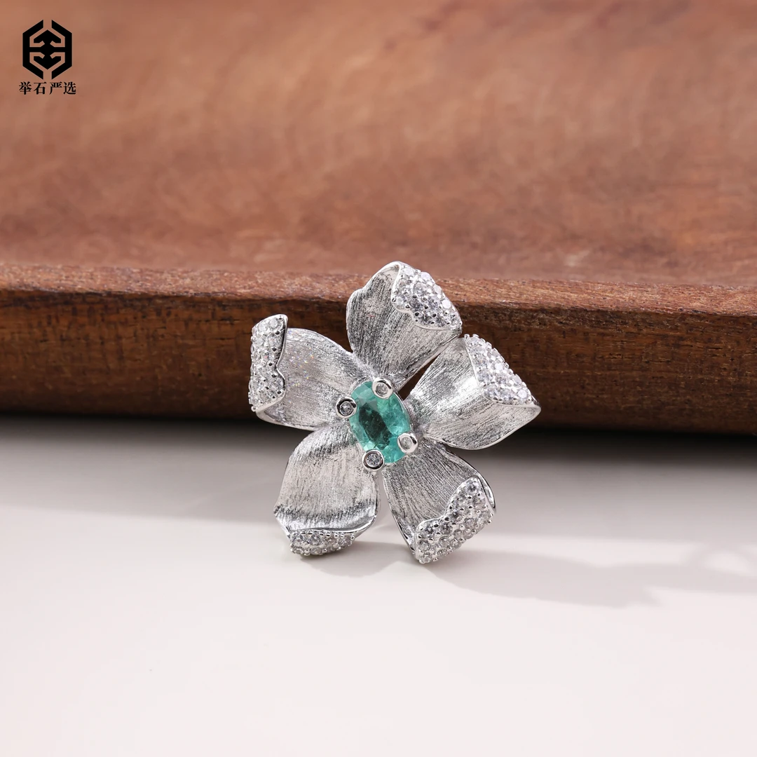 【举石严选】H07-1332-845祖母绿吊坠（一件/蛋面约4*6mm）H