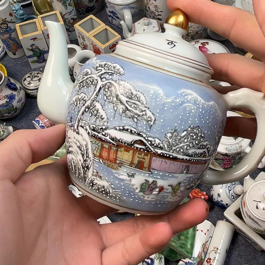 摆件瓷景德镇陶瓷茶壶
