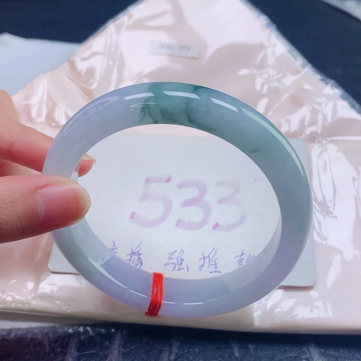 翡翠未镶嵌手镯圈口5960