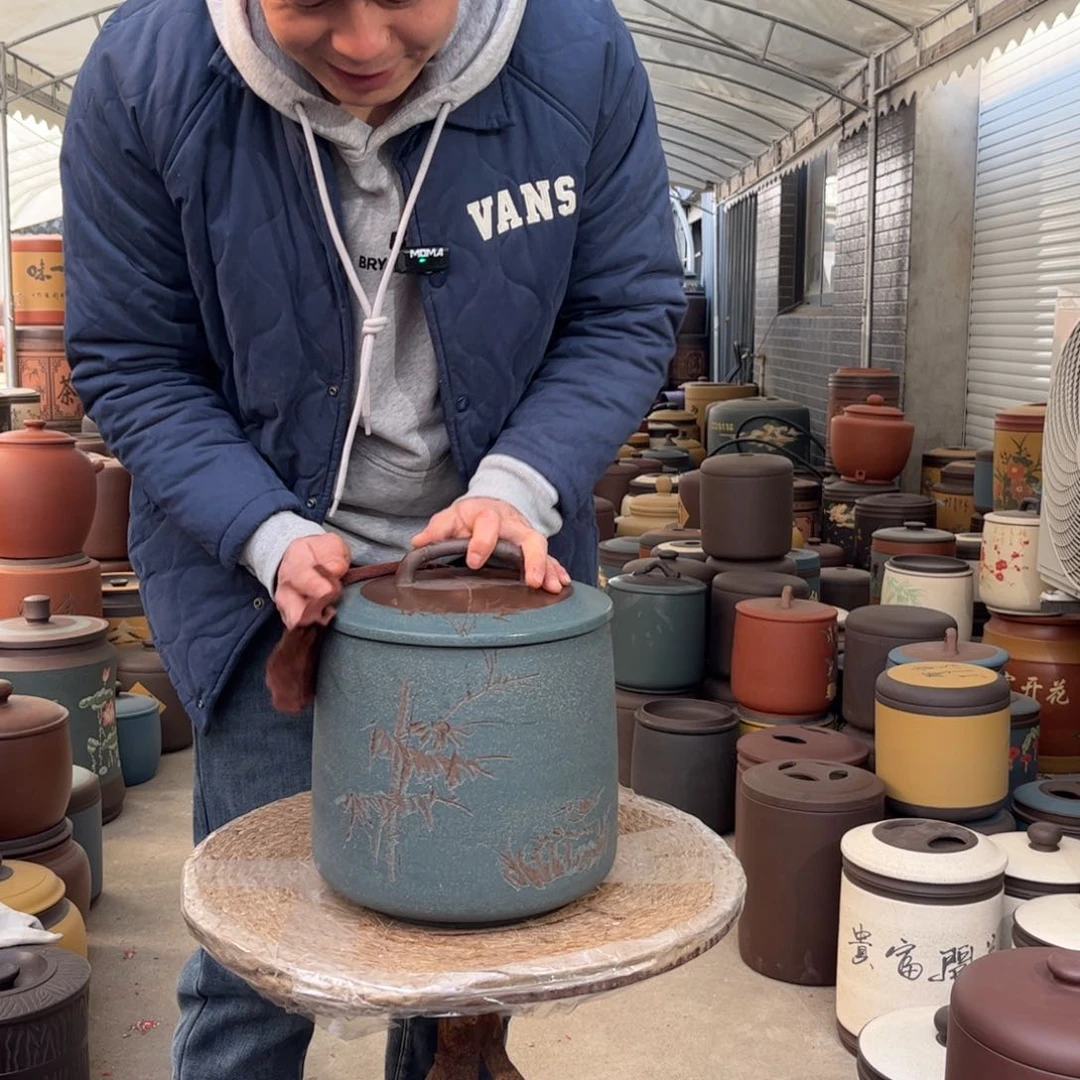 紫砂茶叶罐8饼茶叶罐