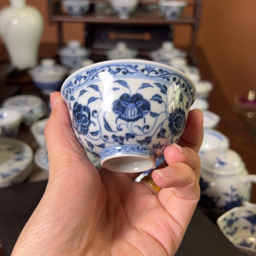 元煦和晓青花十二花卉主人杯