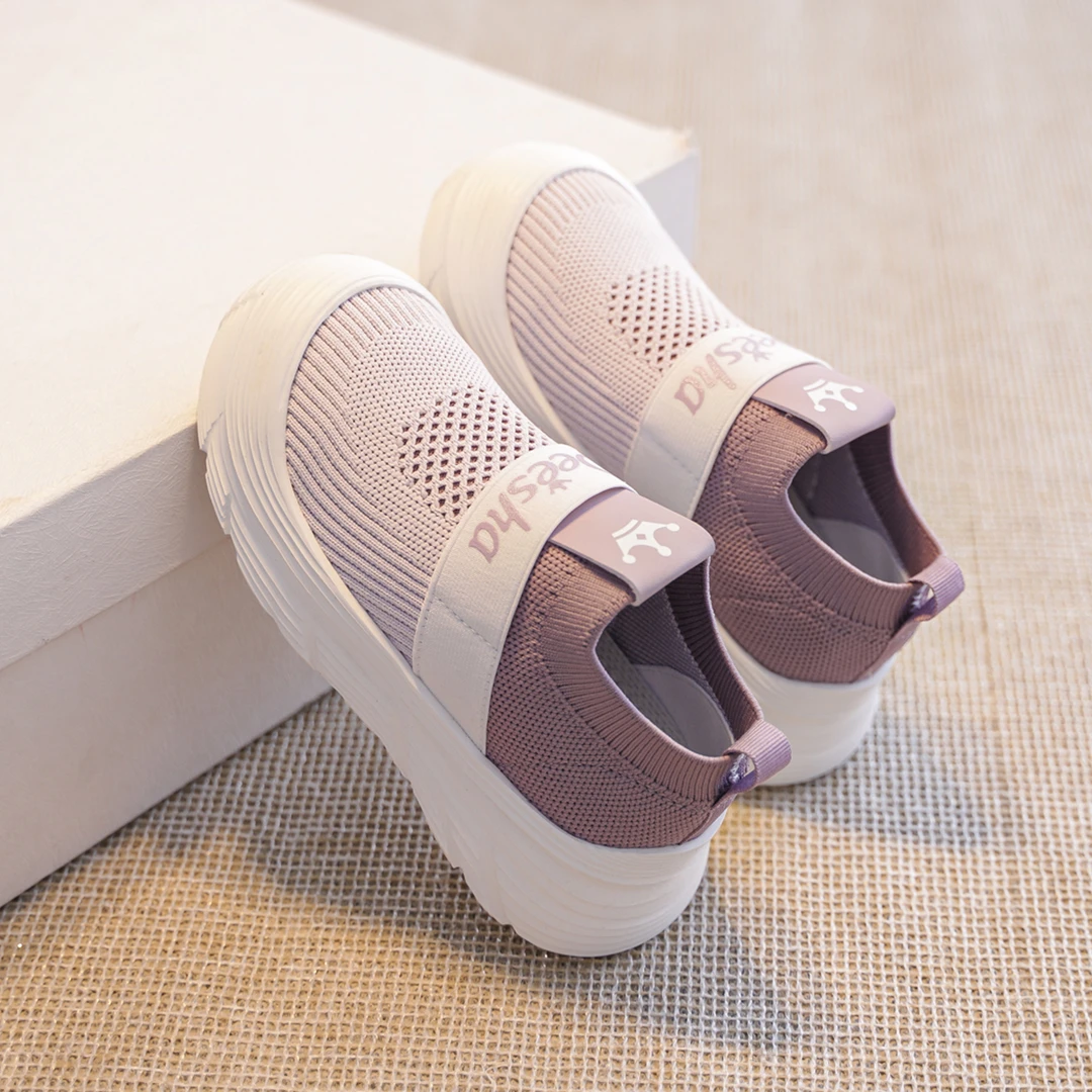 2025笛莎新款一脚蹬袜子鞋透气护脚软底运动亲子款童鞋女童休闲鞋