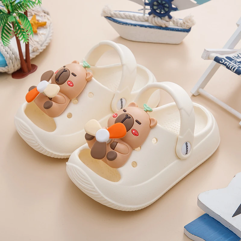 卡皮巴拉儿童EVA凉鞋夏可爱宝宝男女童浴室防滑小孩外穿沙滩鞋子