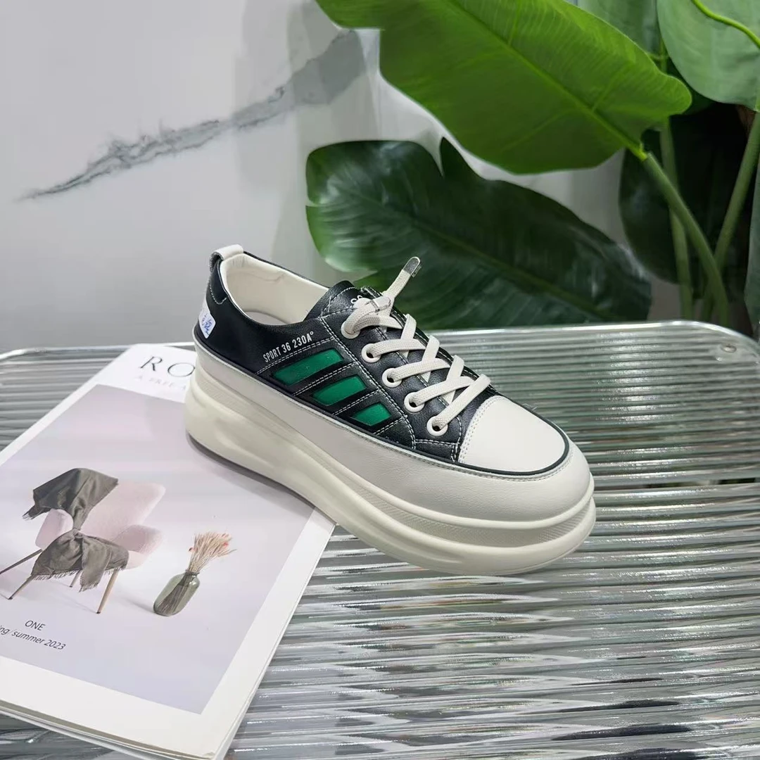 秋季新款百搭厚底复古休闲运动德训鞋小白鞋2017