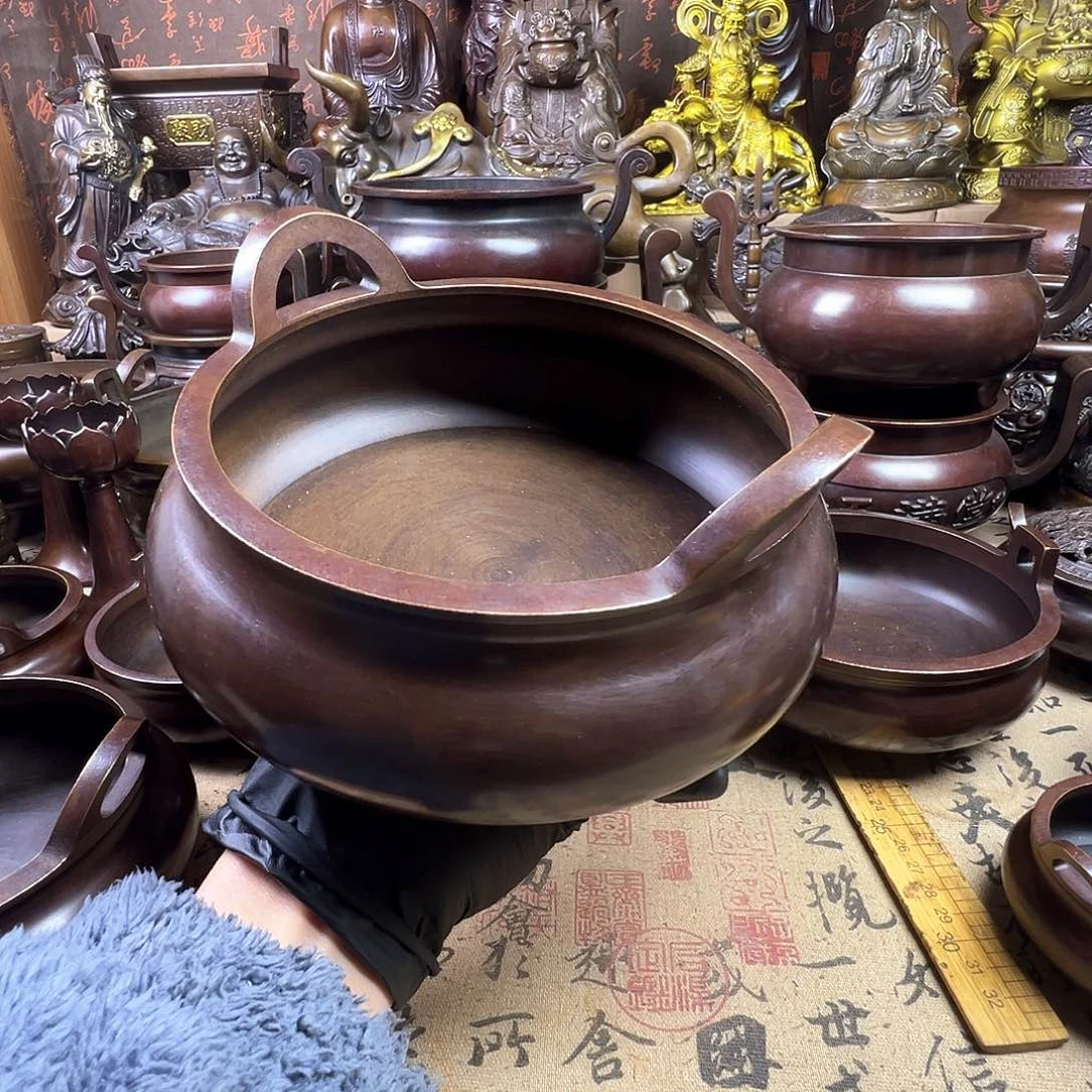 天****馆香炉 家用供香炉 风水摆件 聚宝盆