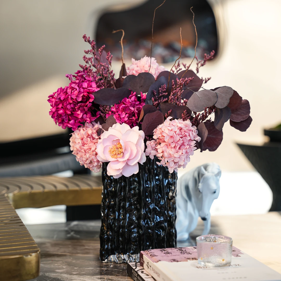 平安喜乐迷雾山野手工花（不带花瓶）