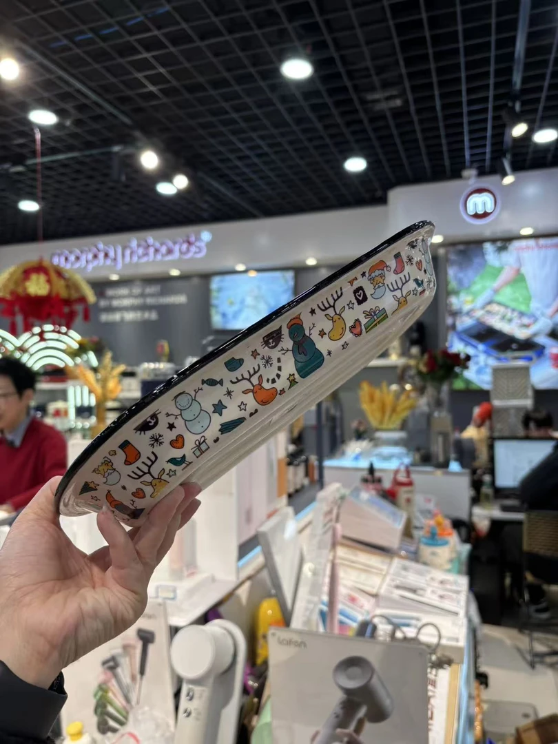 潮佰陶瓷-西礼黑-12寸椭圆盘452264