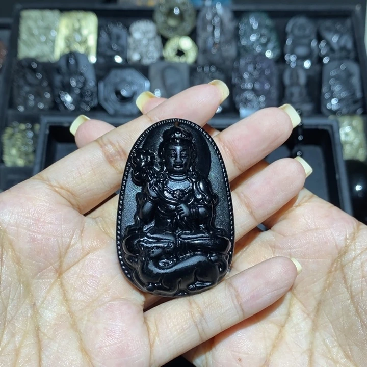 黑曜岩吊坠(不含链)未镶嵌小*