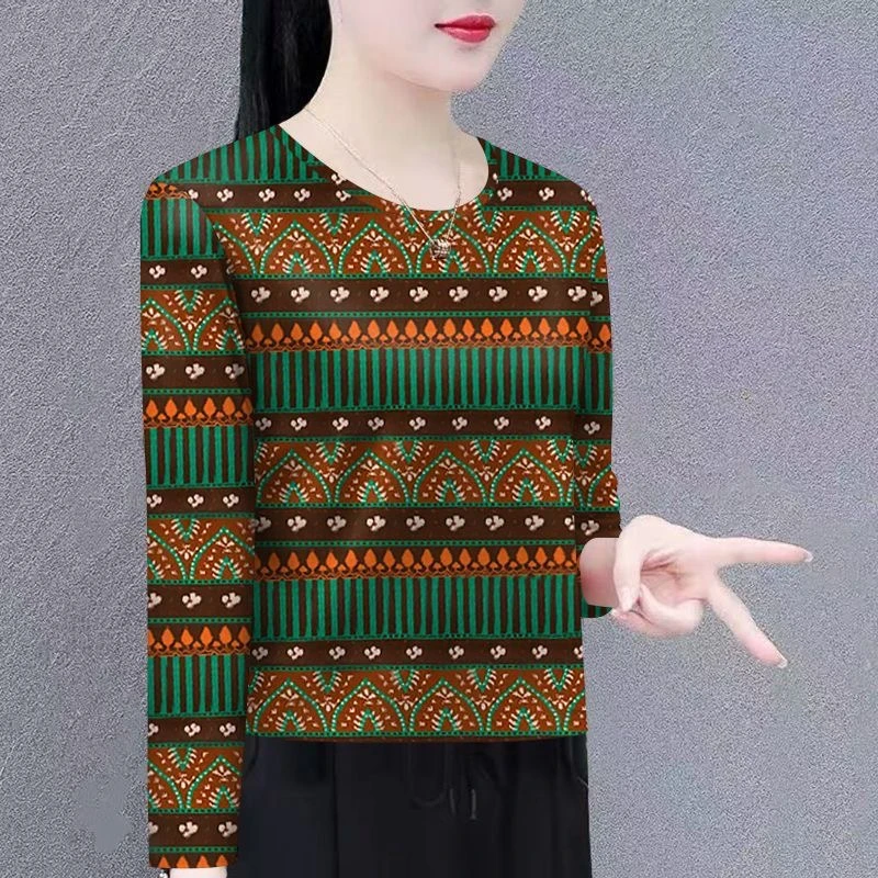 特价捡漏~高档剪标女装2025春秋新款减龄长袖t恤女妈妈遮肚上衣潮