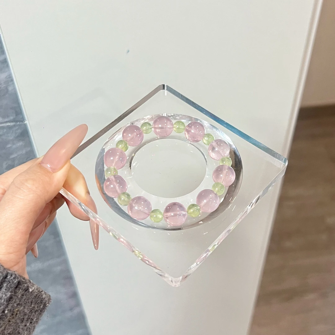 「春日来信」六芒星光粉水晶+莫吉托葡萄石手串 多样性发一