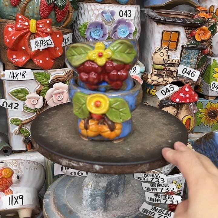 紫砂花盆粗陶材质多肉花盆