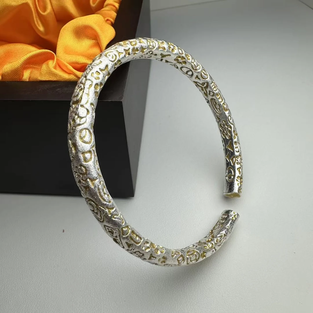 禧乐通体实心内外纯箔臻奢品高端手镯t008