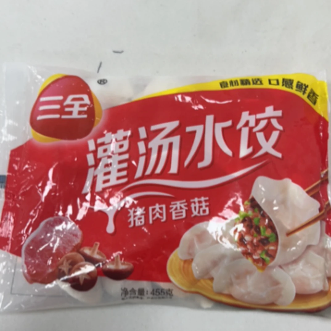 三全灌汤水饺猪肉香菇455克 猪肉