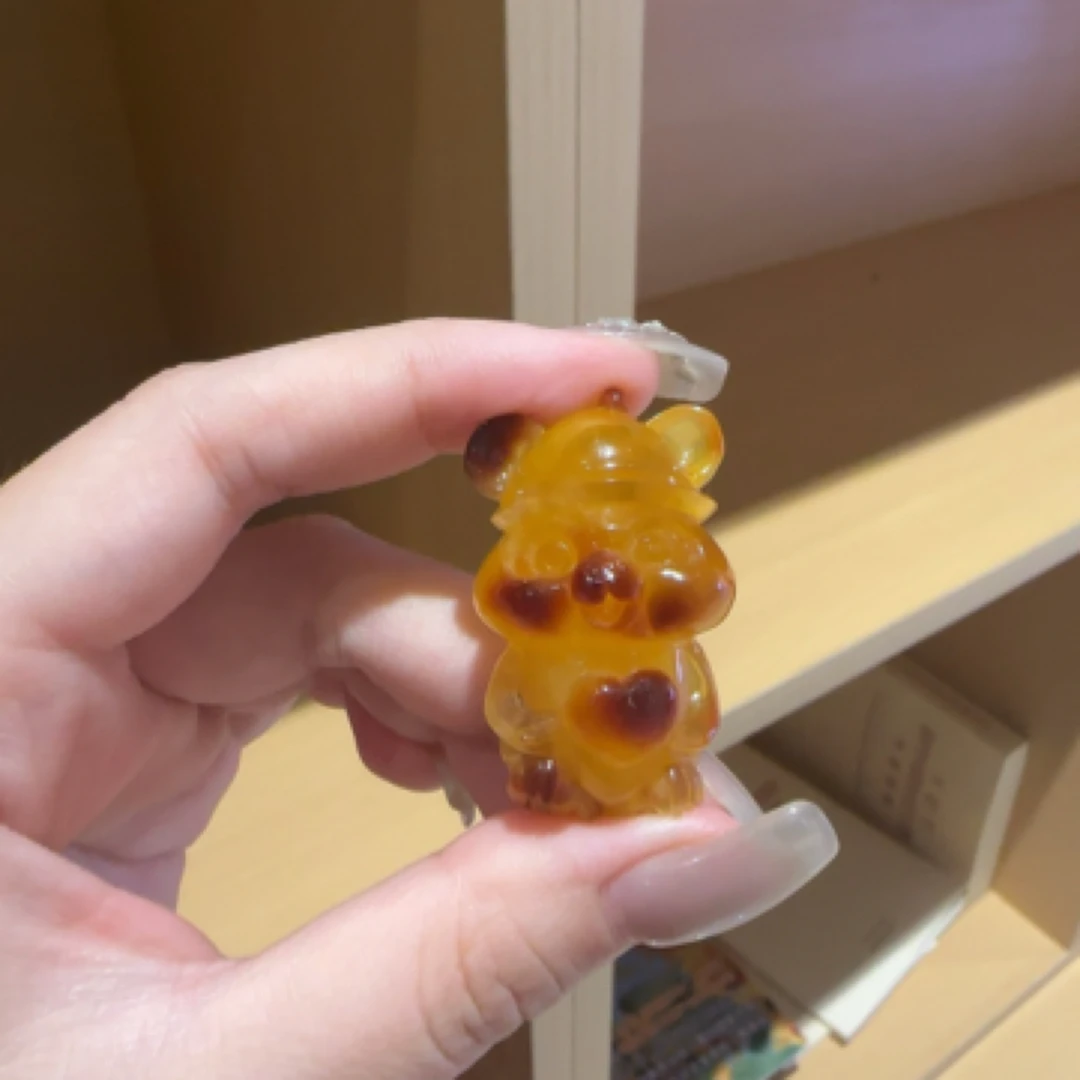 天然琥珀蜜蜡卡通小老鼠