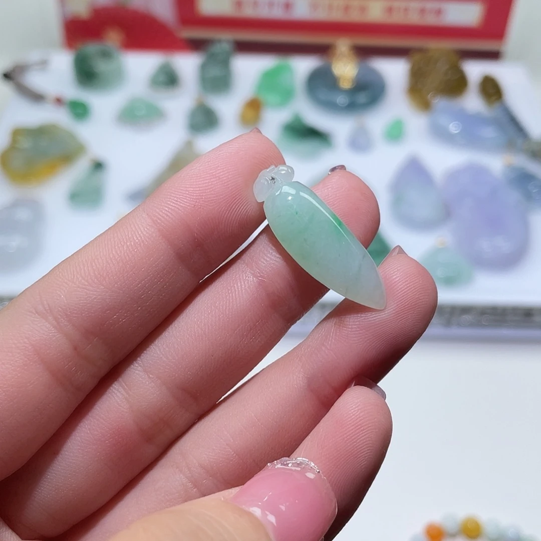 定制翡翠18K金镶嵌¥85@hughhj