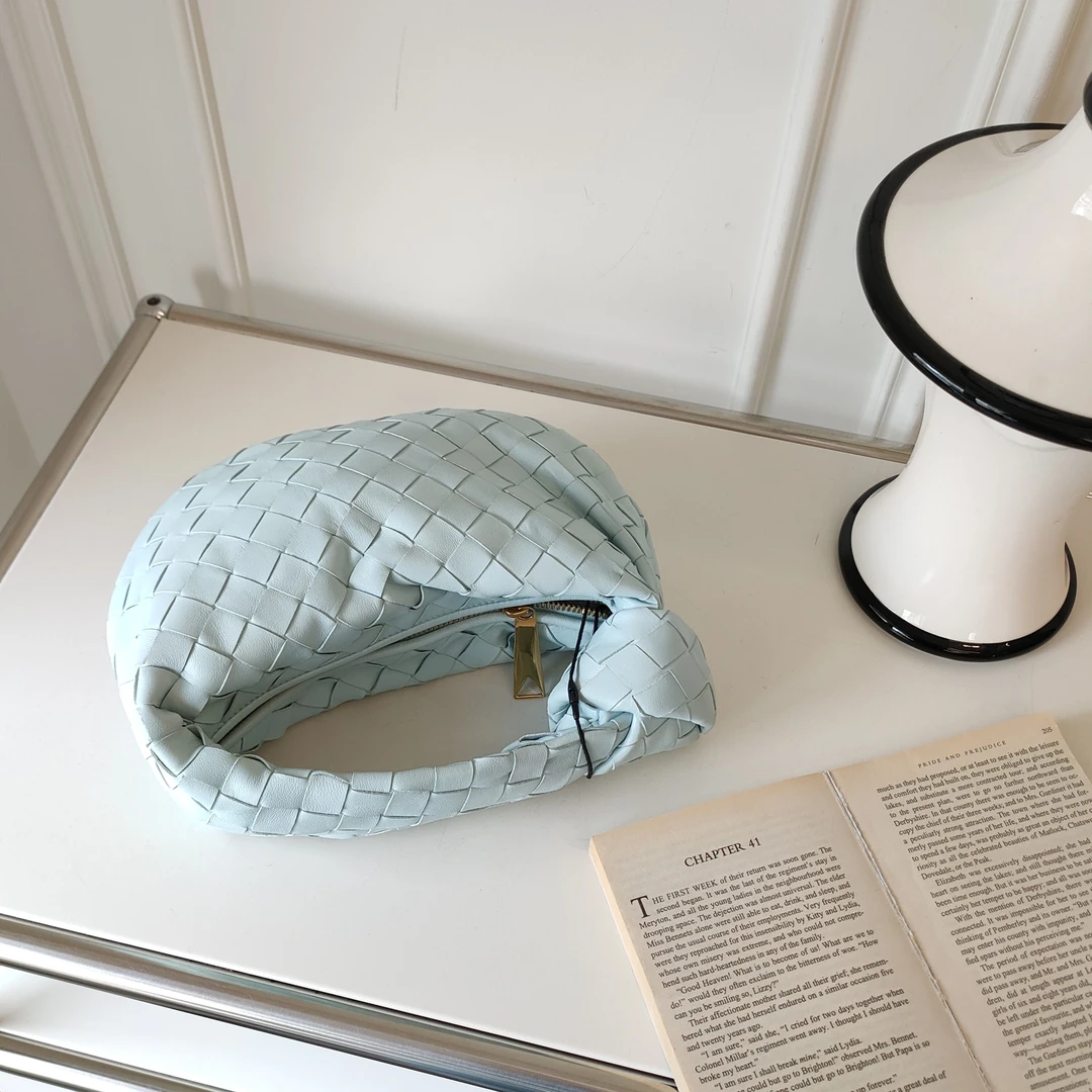 95新 BOTTEGA VENETA/葆蝶家 Azul-蓝金扣二代编织Jodie包43260