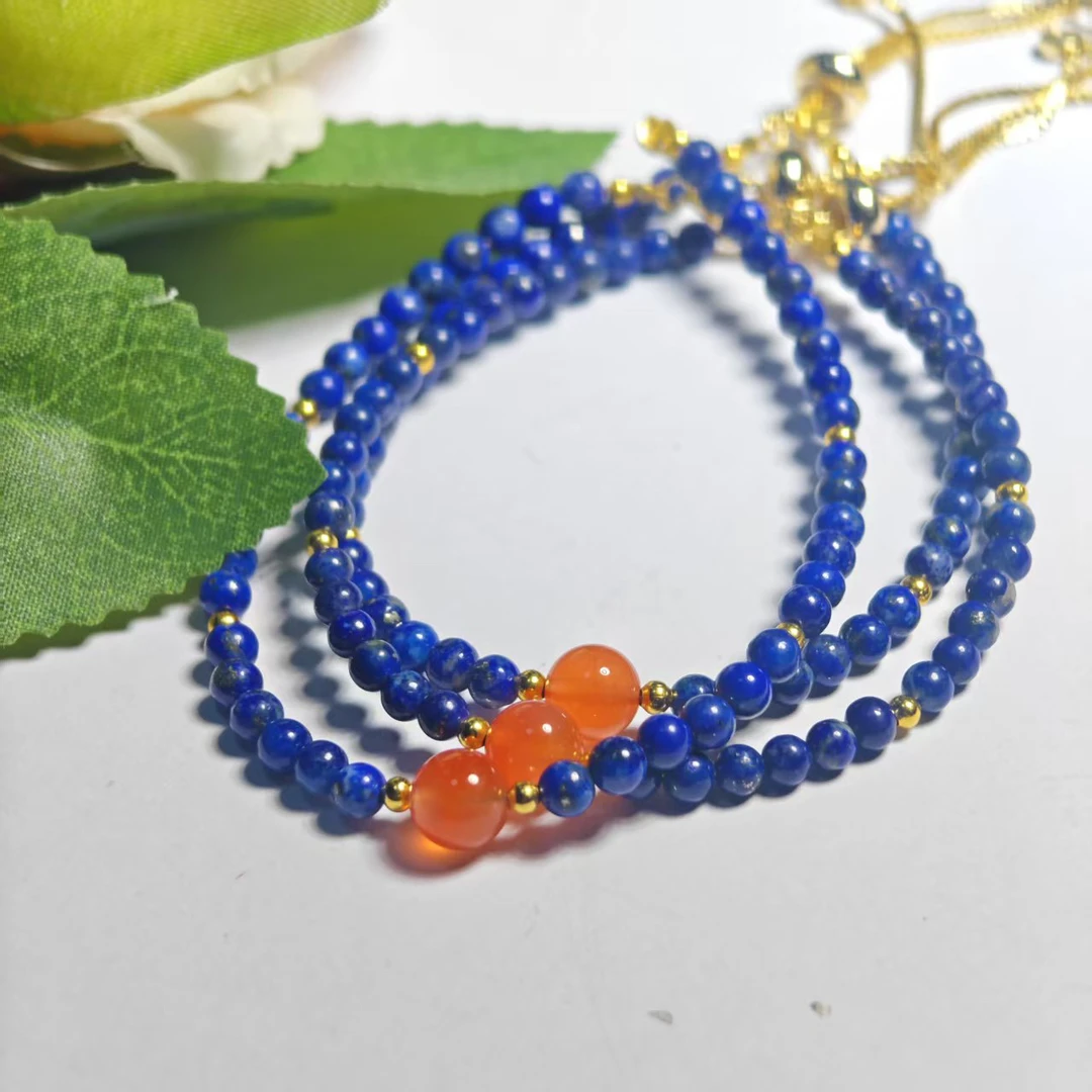 【书记甄选】原创青金石单圈手链 多样式发一件 约3mm QT5434