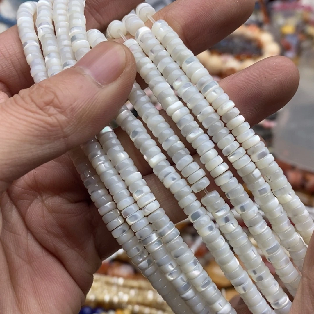 玛瑙/玉髓未镶嵌珠宝半成品一条天然精品2×5白蝶贝直切