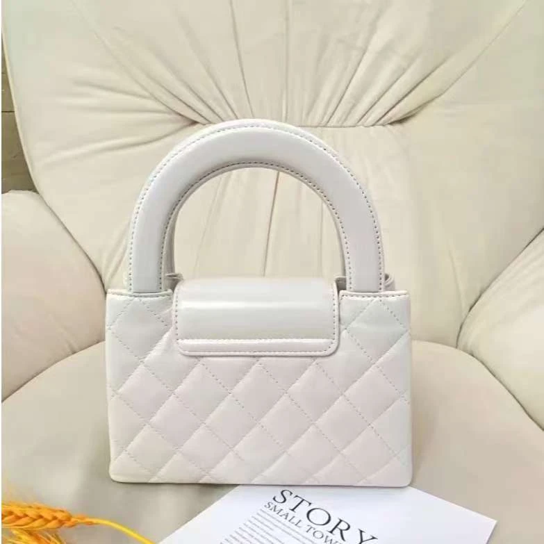 (KL25c牛皮19cm)手提包高颜值女士包包菱格链条包单肩斜挎包百搭