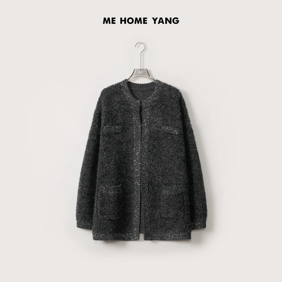 ME【鎏金细纱】100绵羊毛圈圈纱泰迪毛感一手长针织毛衣MEQA4359