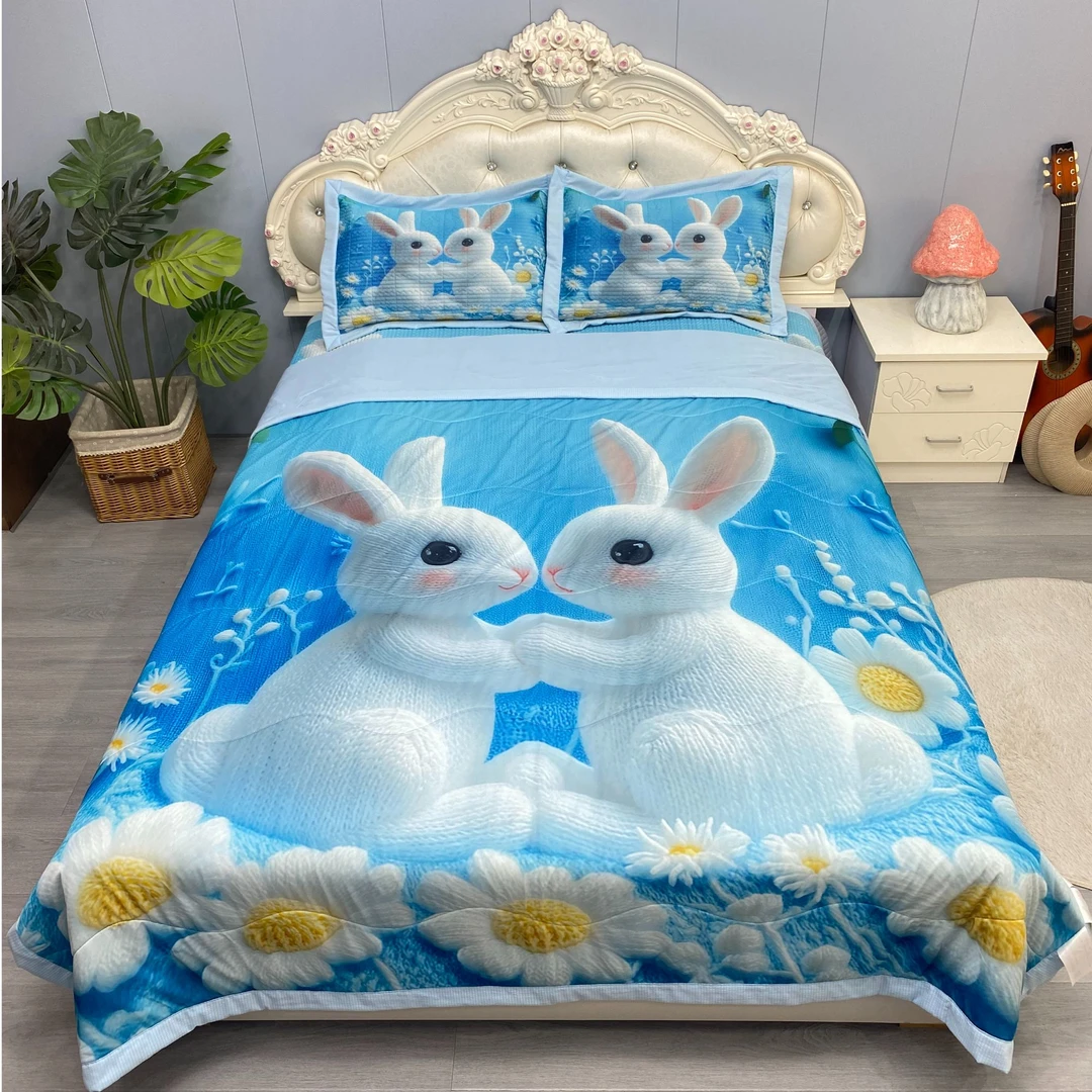 【15天免费试睡】新款夏季水洗凉感丝床盖可机洗夏凉被空调被