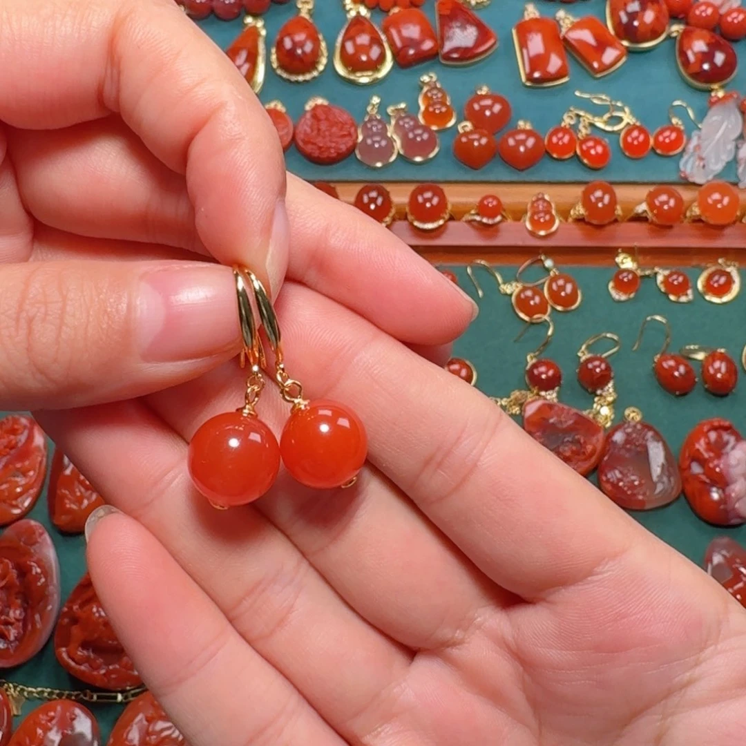 南红玛瑙南红11+银S925镶嵌