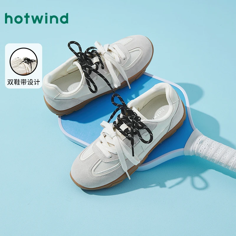 热风25年秋季新款小个子运动时尚百搭软底阿甘慢跑鞋H11W25V05