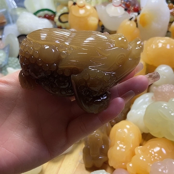 完全开放手把件金蟾