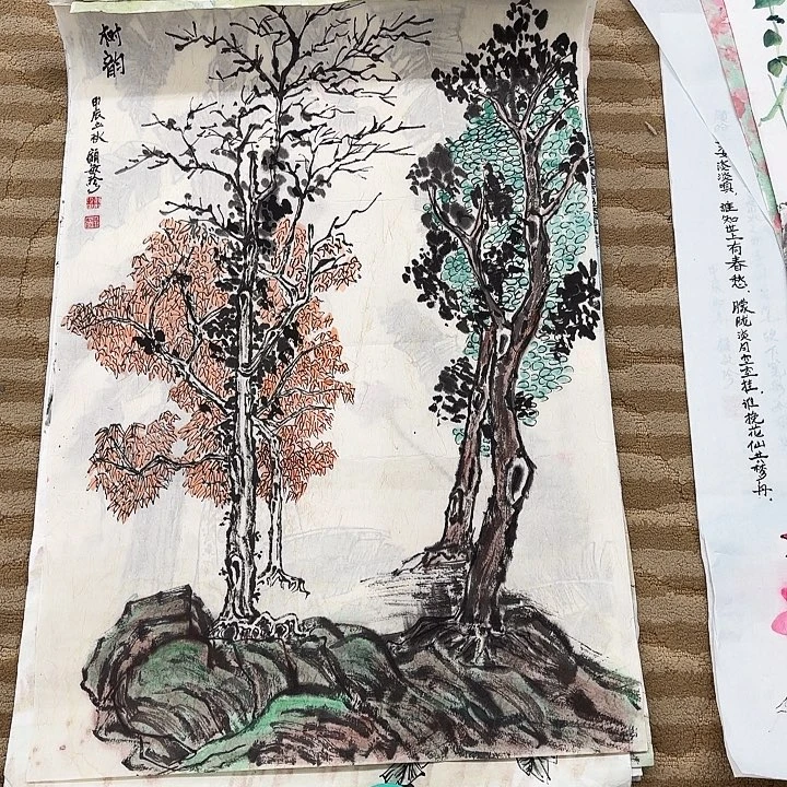 国画花鸟的翅膀和翅膀