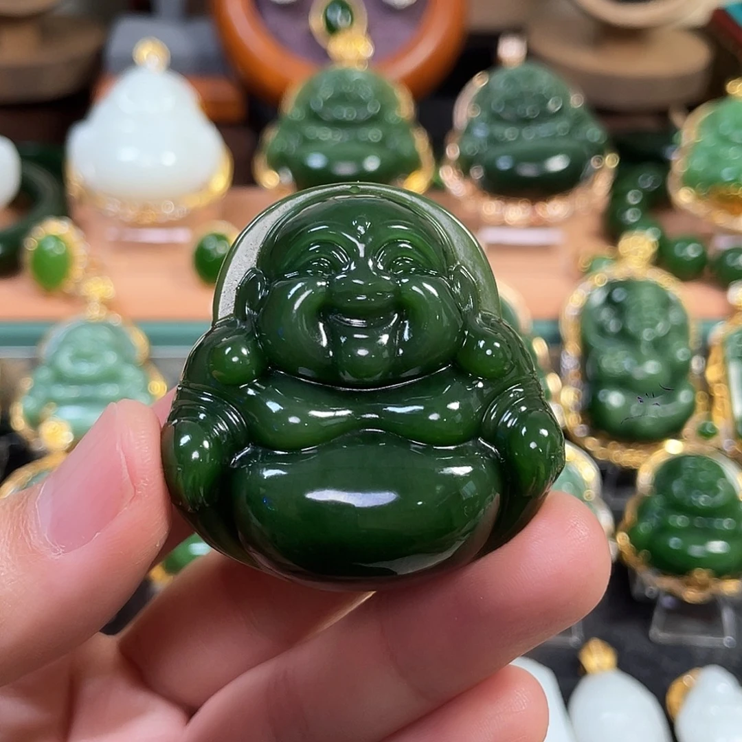 和田玉（碧玉）未镶嵌颈饰48mm