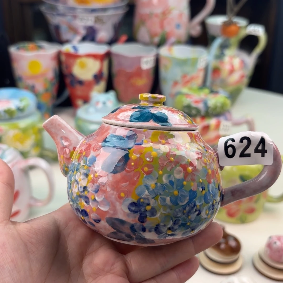 景德镇手绘高温釉下彩陶瓷茶具