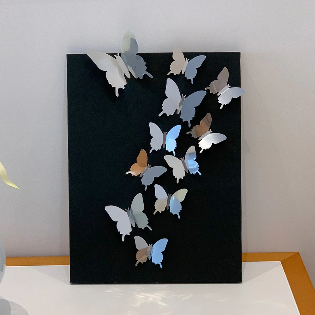 中古风diy蝴蝶装饰画 客厅软装电视柜摆台玄关高级感小众挂画摆件