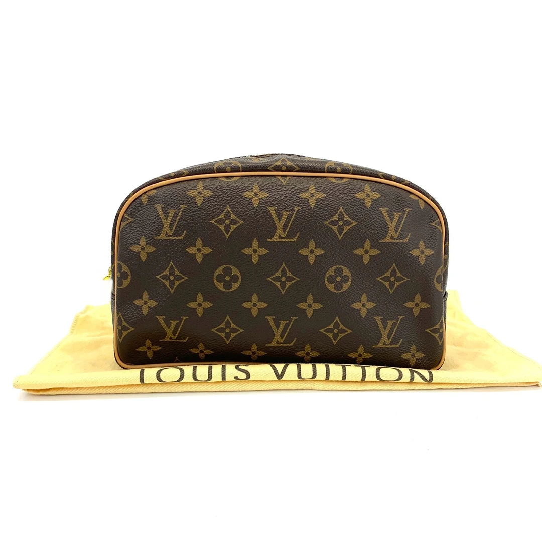 99新 LouisVuitton/路易威登 棕老花洗漱包手拿包 尺寸25/17