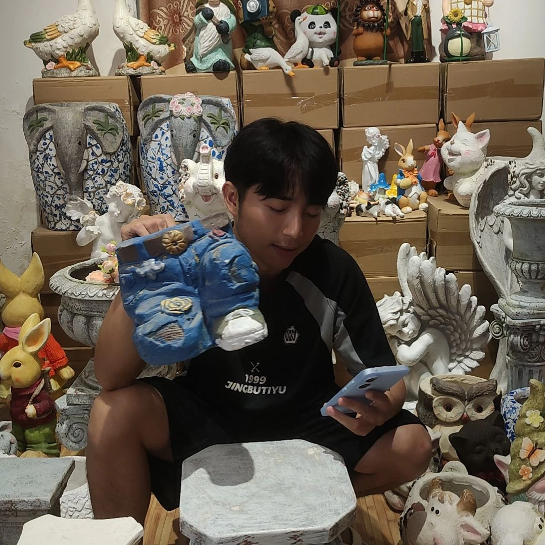 合成树脂跪裤花盆