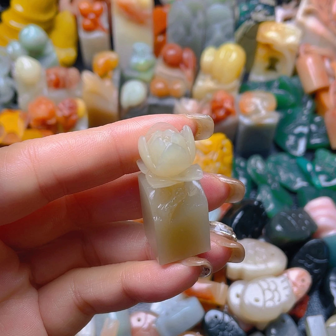 青田石印石花开富贵