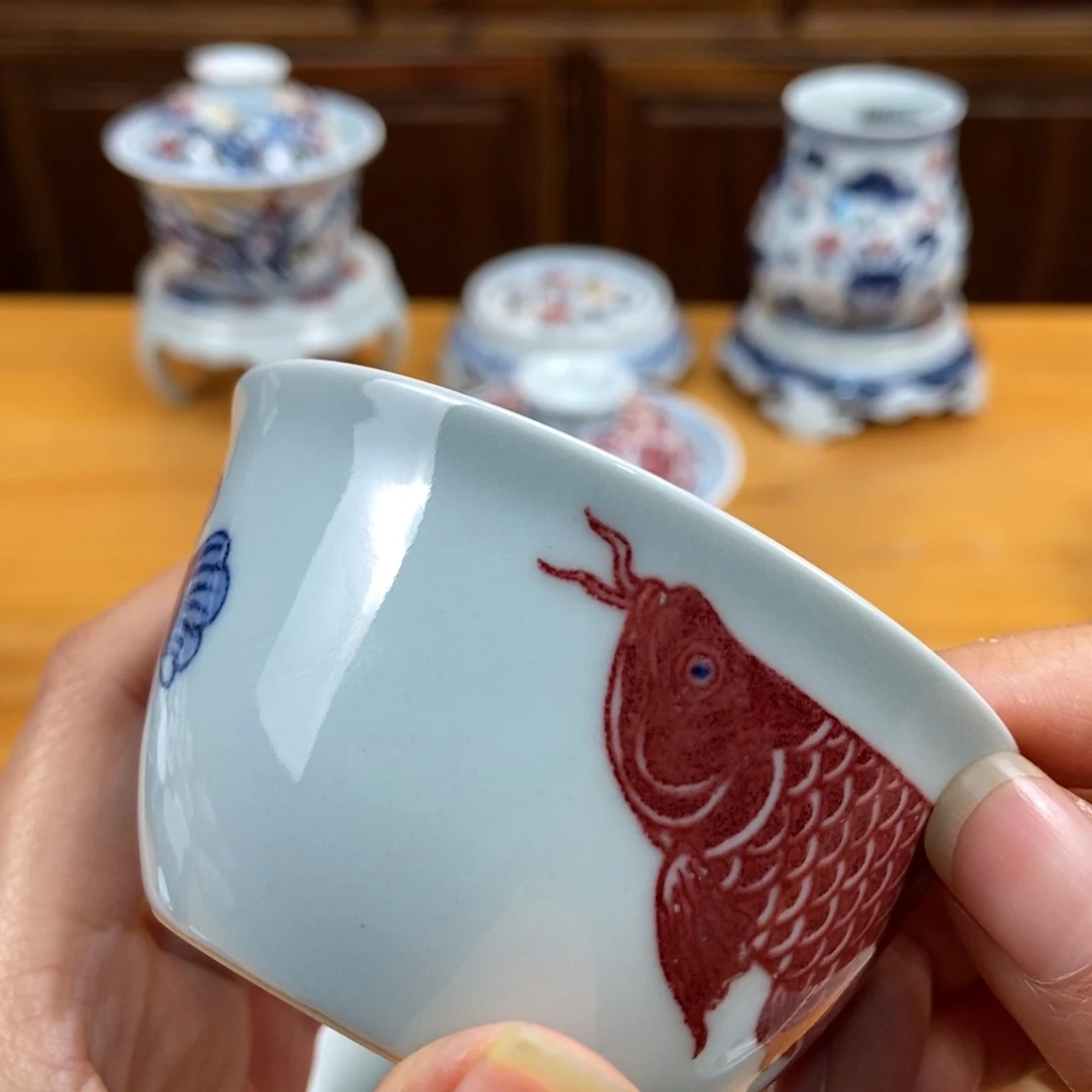 手绘现代茶具非古董