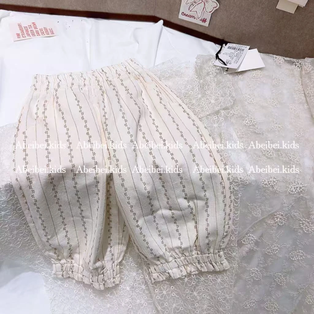 A7【斑马糖11045碎花竖条裤】童装