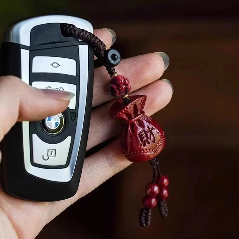 轻奢汽车钥匙扣有财有福挂件纳福袋平安饰品手机链创意挂饰