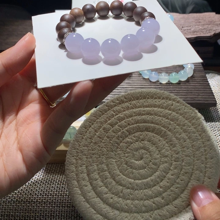 翡翠散珠优雅粉紫卡12