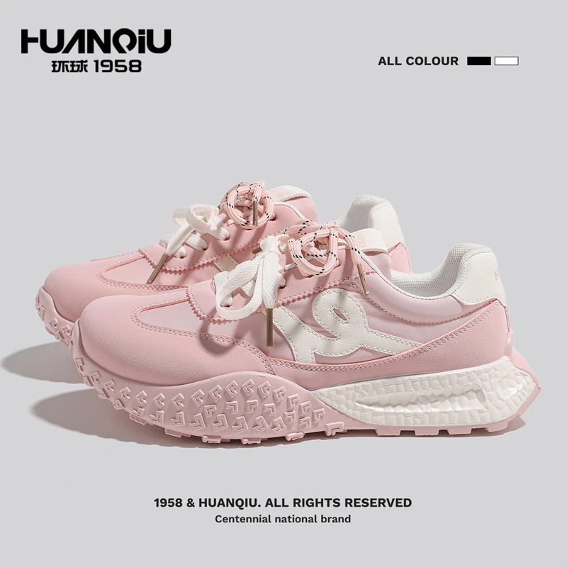 环球女鞋2025新款爆款秋季小众阿甘休闲女鞋学生百搭软底徳训鞋