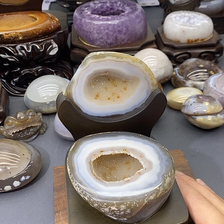 摆件未镶嵌紫晶聚宝盆