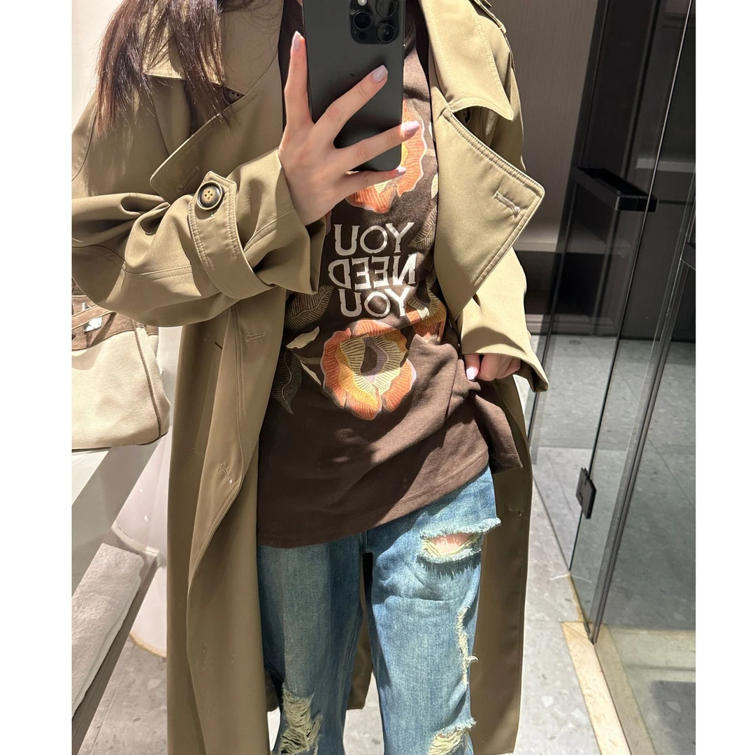 M·W STUDIO 【时髦天菜】破洞牛仔裤高腰休闲显瘦 2024秋季新款