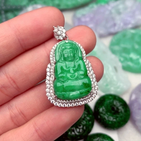 翡翠未镶嵌吊坠(不含链)