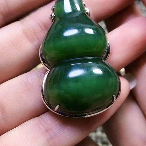 和田玉银S925镶嵌戒指